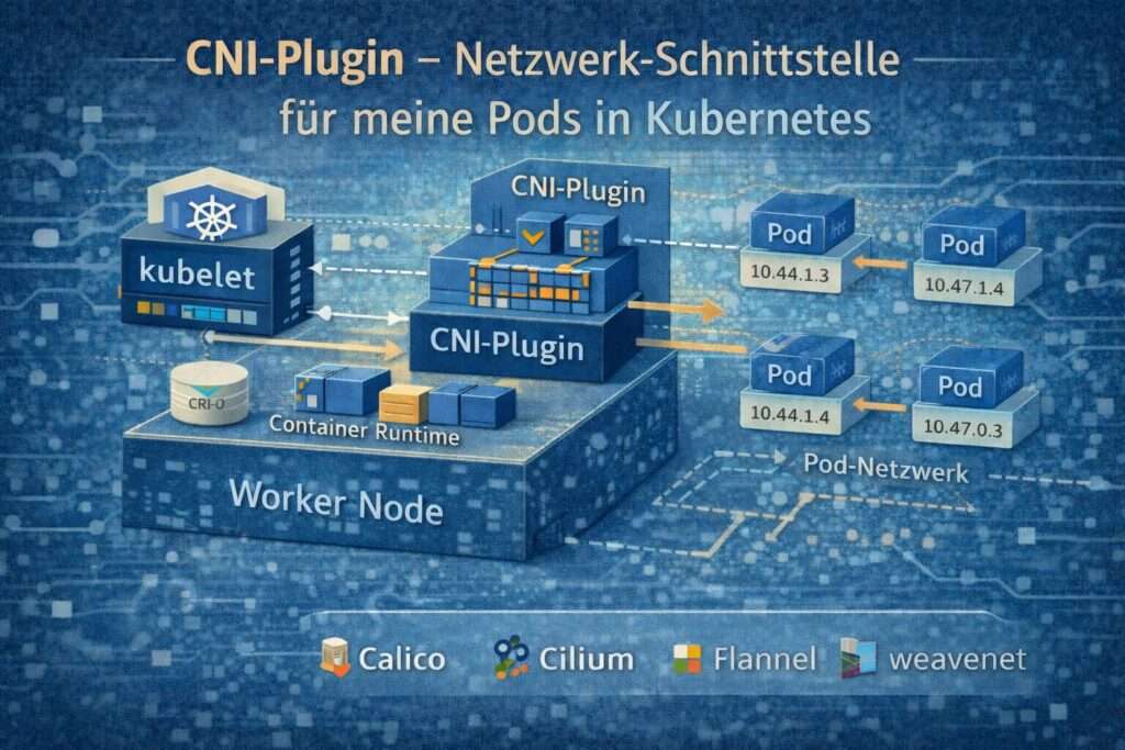 CNI-Plugin als Netzwerk-Schnittstelle für Pods auf Kubernetes Worker Nodes