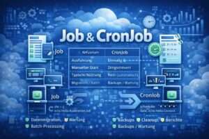 Illustration eines Kubernetes Services mit stabiler IP und DNS, Load Balancing sowie Service Discovery für mehrere Pods